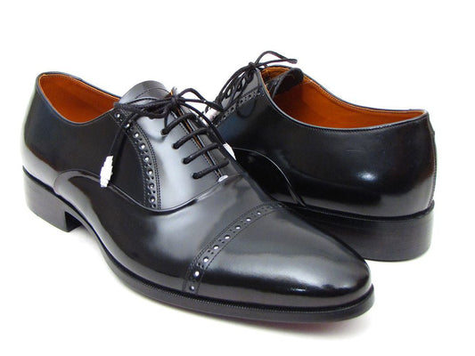 KRE PRIME Men Paul Parkman Captoe Oxfords Black Dress Shoes - KRE Prime