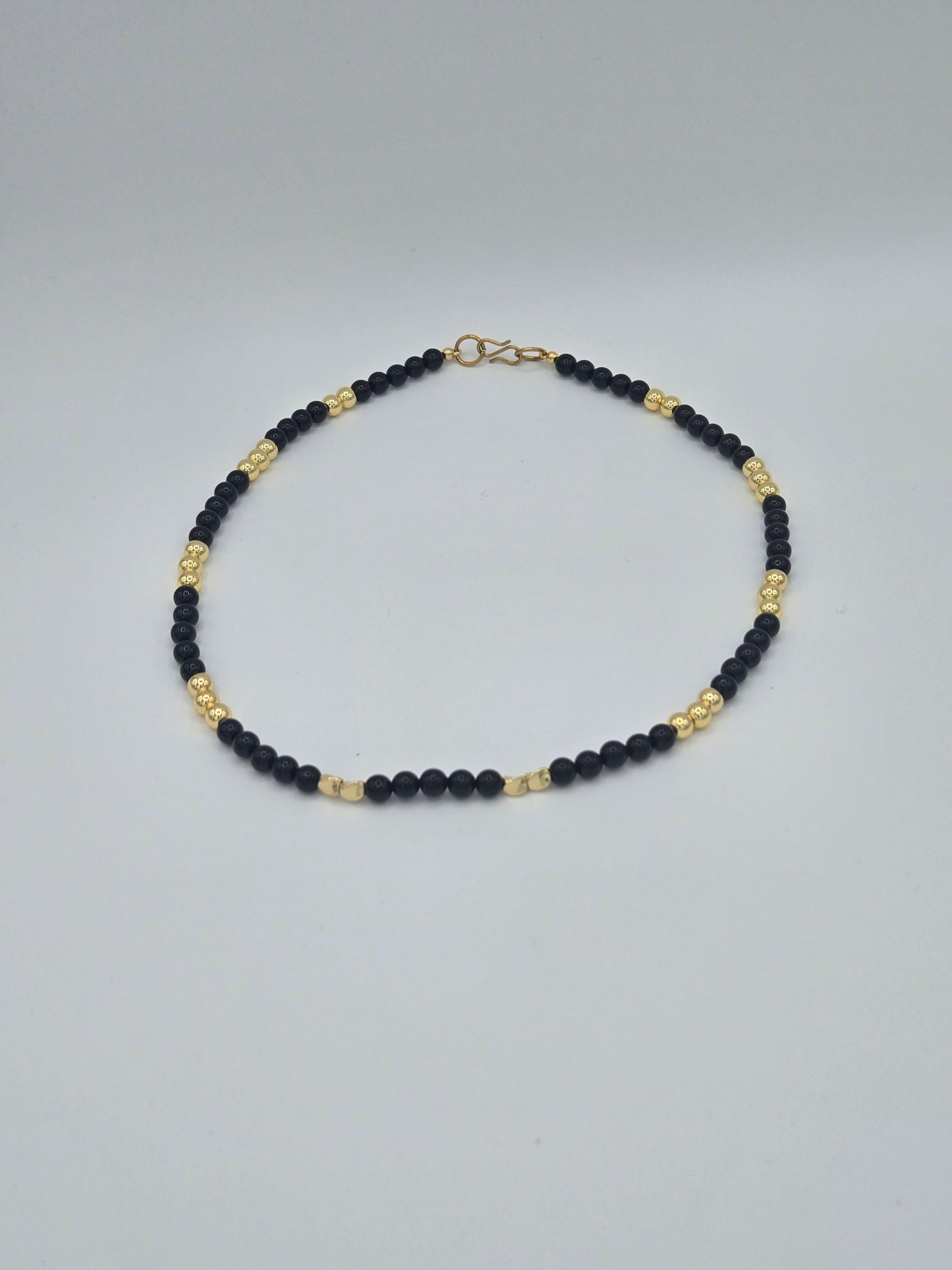 KRE PRIME 18K Gold Plated Black Beads Opulence Necklace - KRE PRIME ®