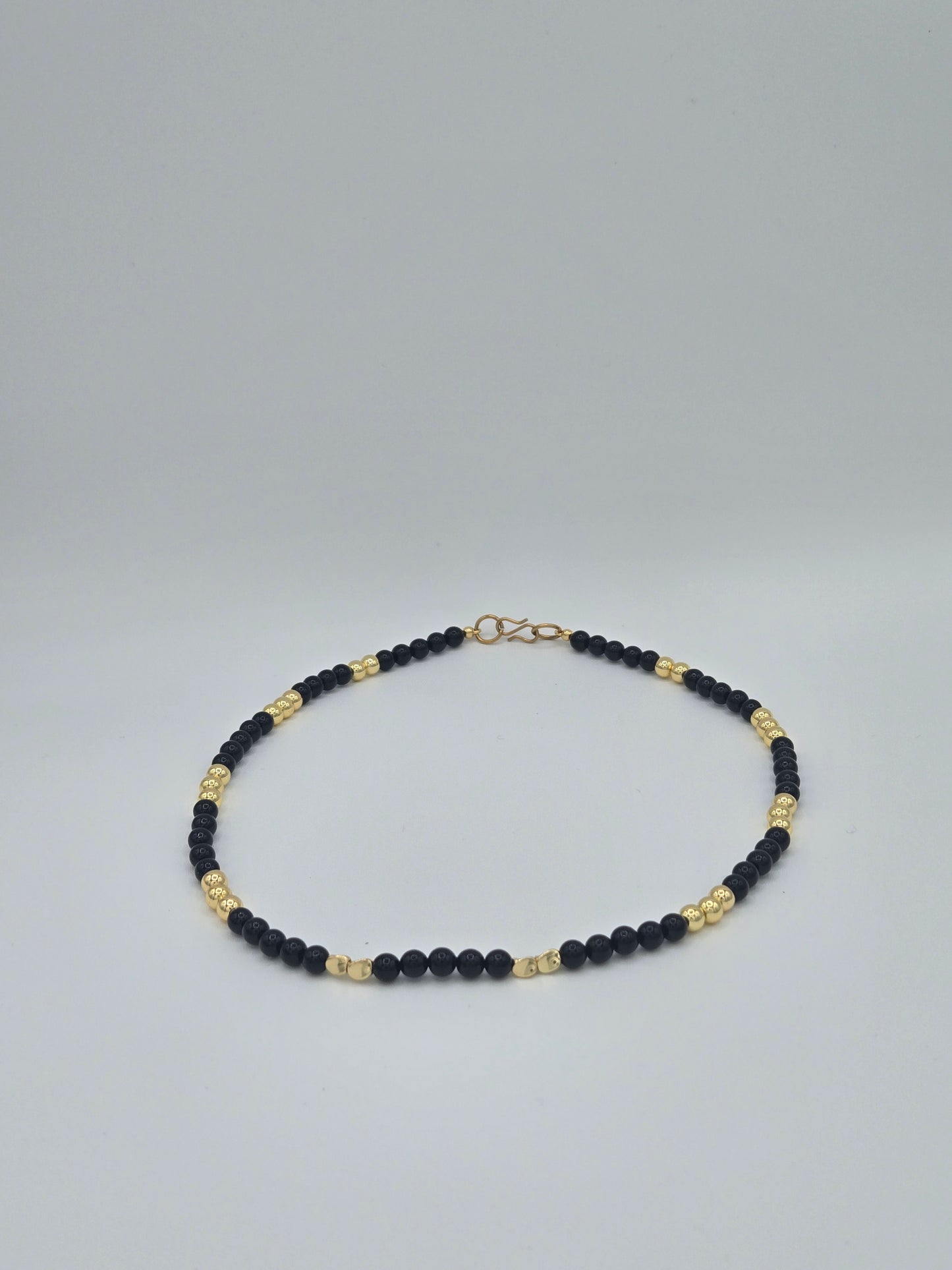 KRE PRIME 18K Gold Plated Black Beads Opulence Necklace - KRE PRIME ®