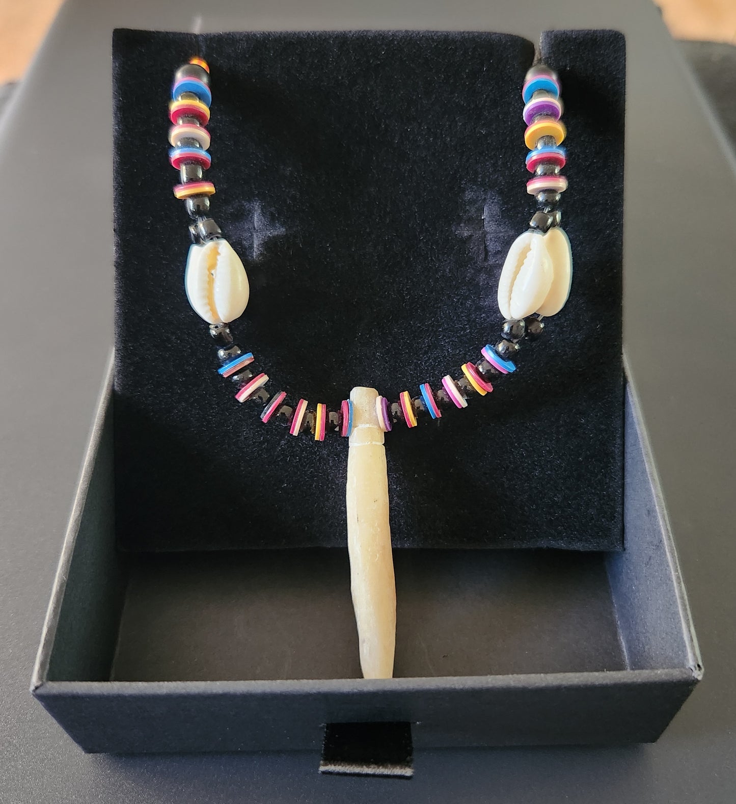 KRE Prime Unisex Handcrafted West African Authentic Bone and Shell Pendant - KRE PRIME ®