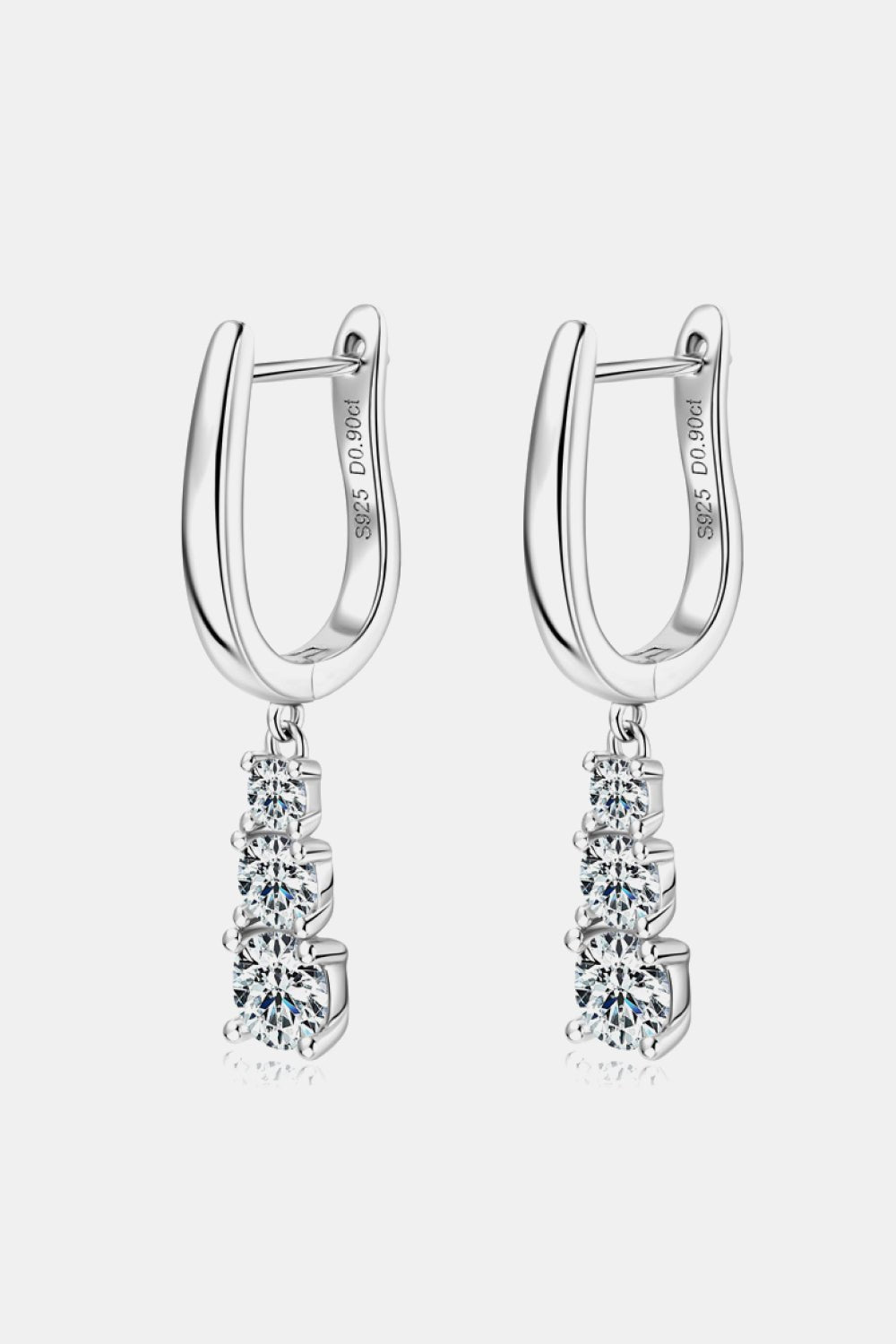 1.8 Carat Moissanite 925 Sterling Silver Drop Earrings - KRE Prime Deals