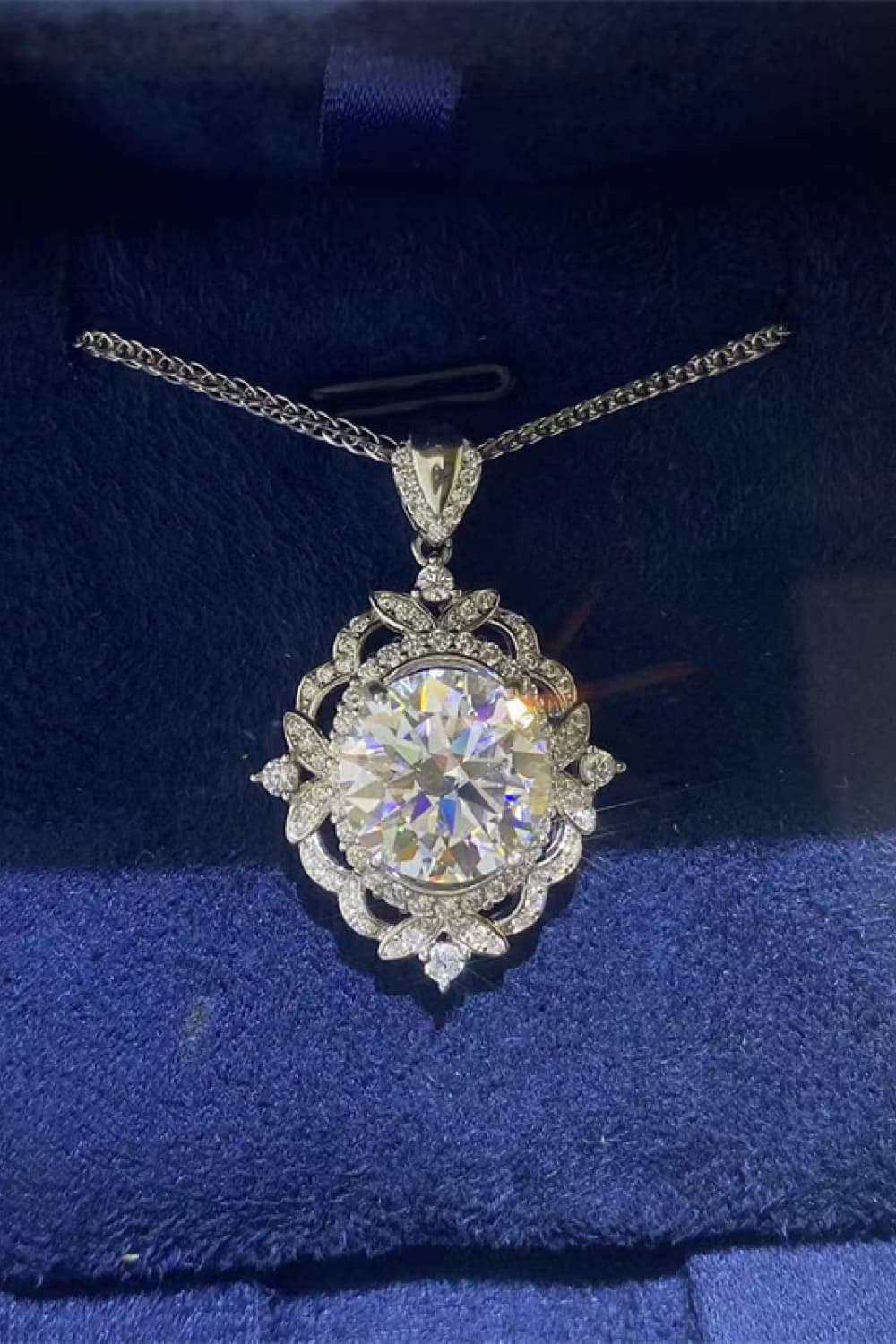 5 Carat Moissanite 925 Sterling Silver Necklace - KRE Prime Deals