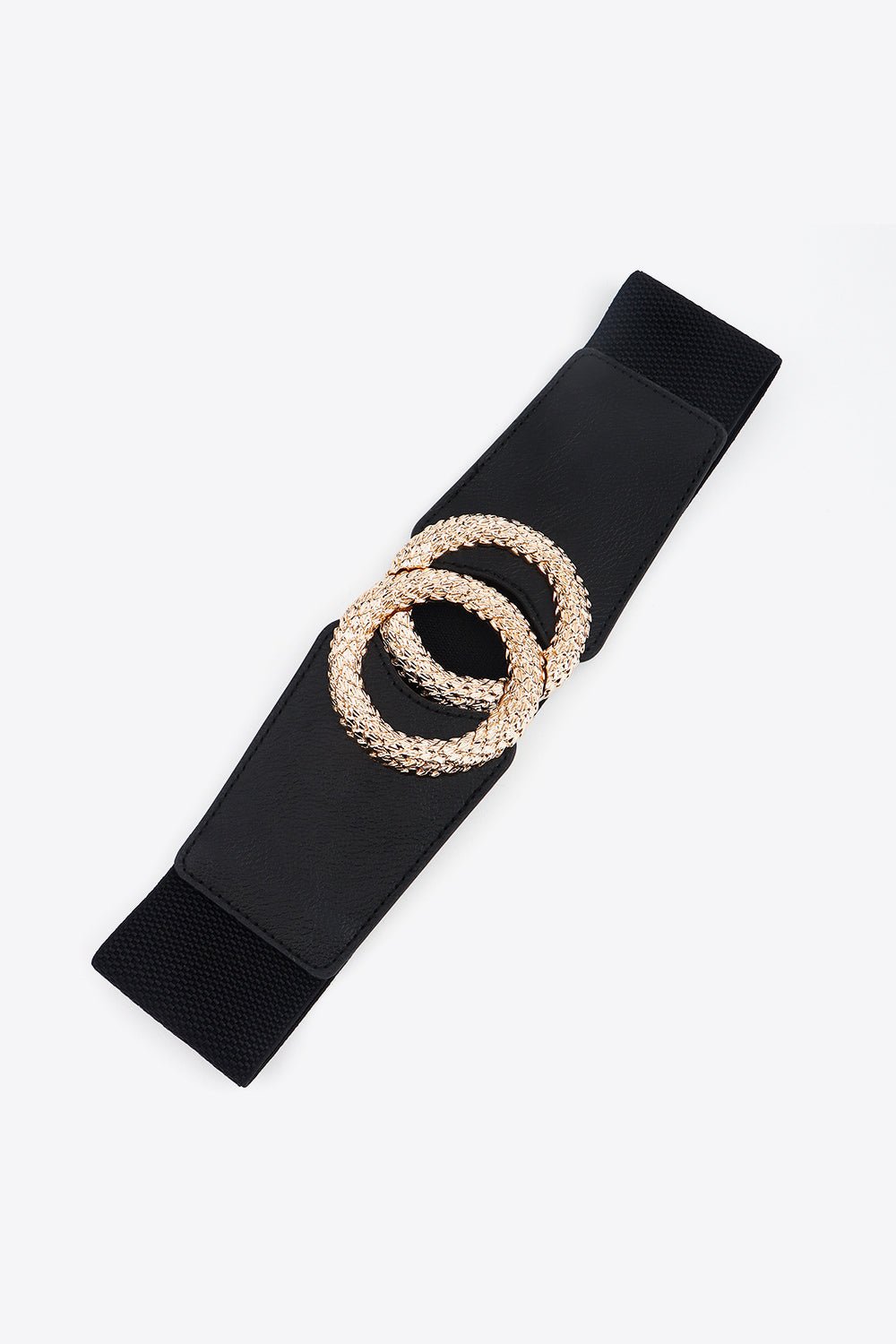 Circle Buckle Elastic Wide PU Belt - KRE Prime Deals