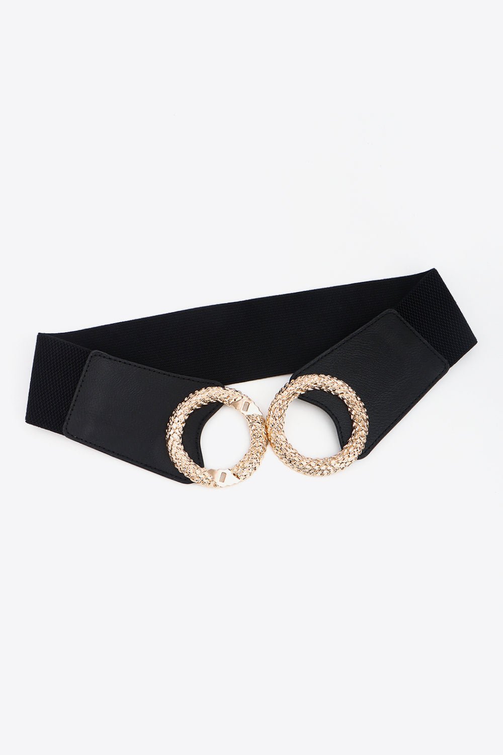 Circle Buckle Elastic Wide PU Belt - KRE Prime Deals