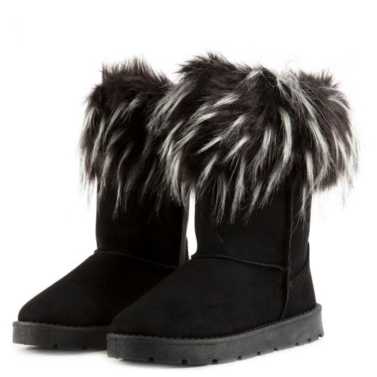 Cute Black Fur Woman Winter/Autumn Boots, JP-FROZEN-55, - KRE Prime