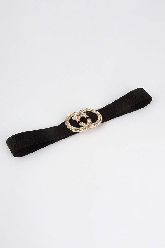 Double Hoop Buckle Elastic Belt - KRE Prime Deals