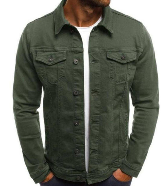 KRE Prime men's casual jacket with dual front pockets, black fabric, stylish and comfortable men's outerwear for everyday wear.