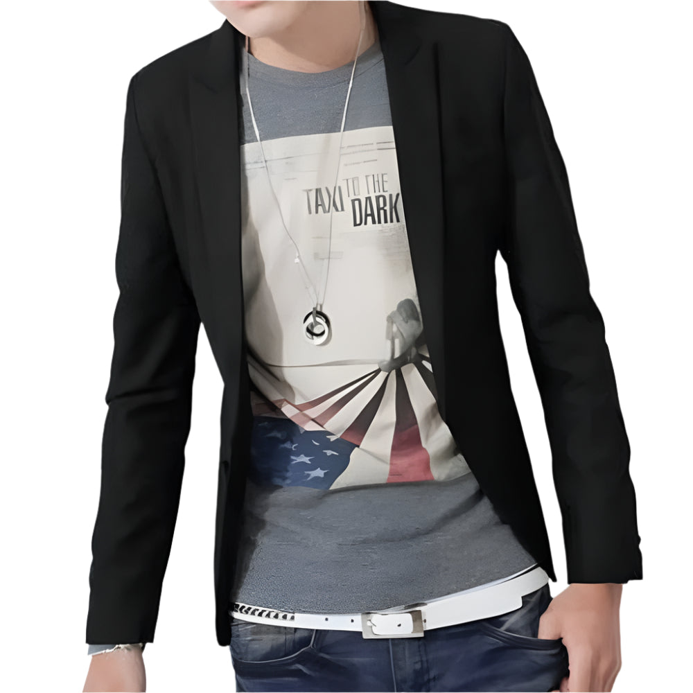 Mens Slim Fit Casual Blazer - KRE Prime Deals