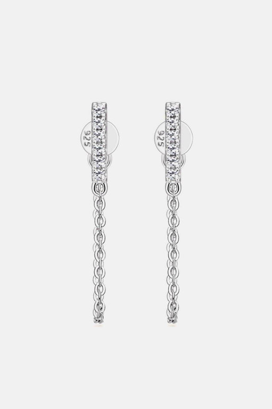 Moissanite 925 Sterling Silver Connected Earrings - KRE Prime Deals