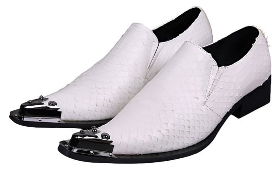 ntparker Fashion Pointed Toe Man Shoes Designer Leather Dress Shoes for Man White Wedding/ Business Shoes Man, Big Sizes US6-12 - KRE Prime Deals