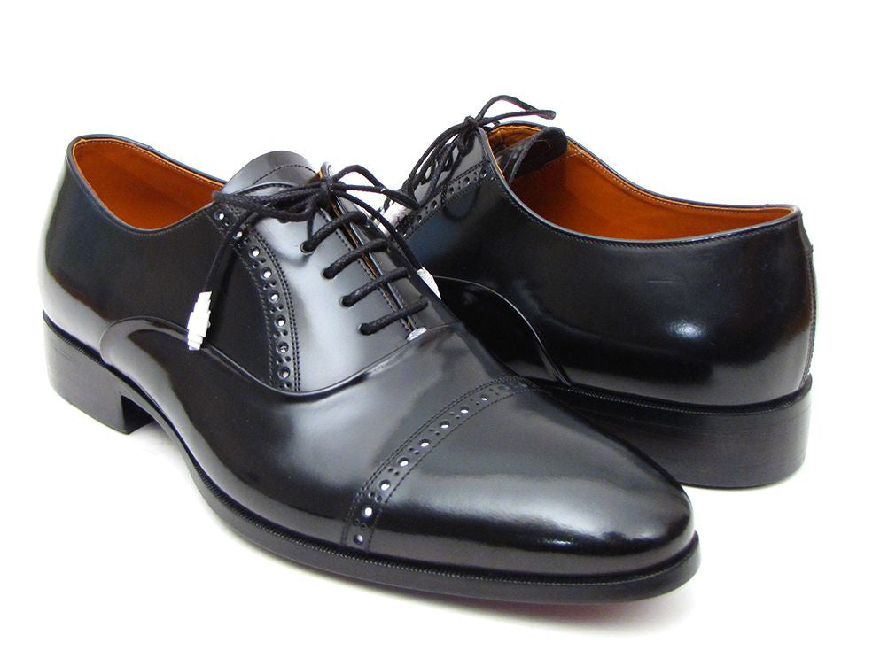 KRE PRIME Men Paul Parkman Captoe Oxfords Black Dress Shoes - KRE Prime