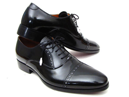 KRE PRIME Men Paul Parkman Captoe Oxfords Black Dress Shoes - KRE Prime