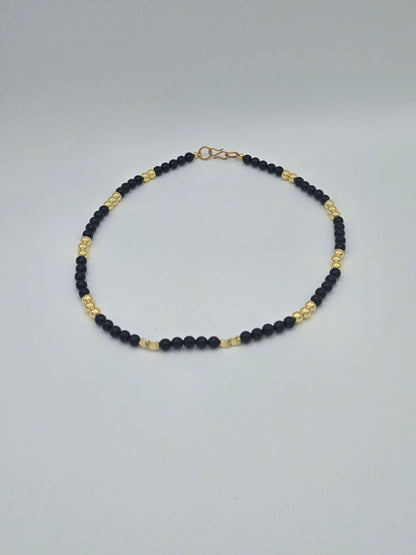 KRE PRIME 18K Gold Plated Black Beads Opulence Necklace - KRE PRIME ®