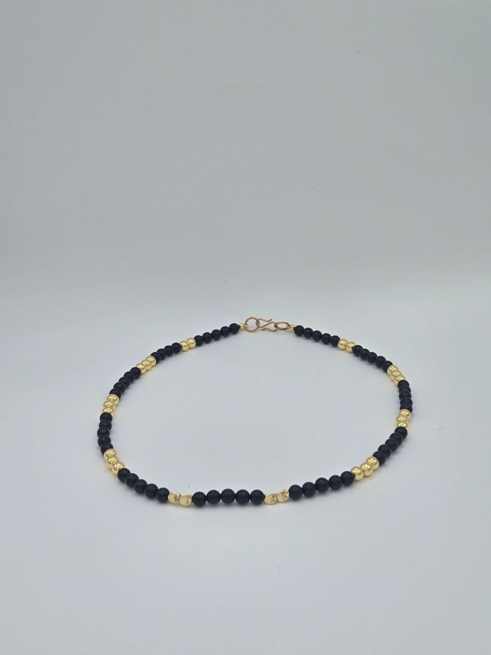 KRE PRIME 18K Gold Plated Black Beads Opulence Necklace - KRE PRIME ®