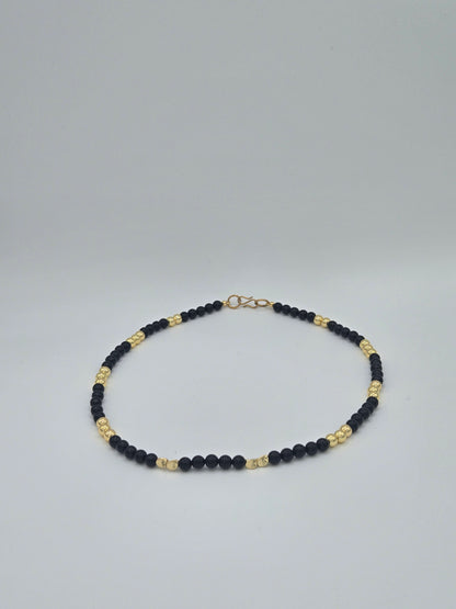 KRE PRIME 18K Gold Plated Black Beads Opulence Necklace - KRE PRIME ®