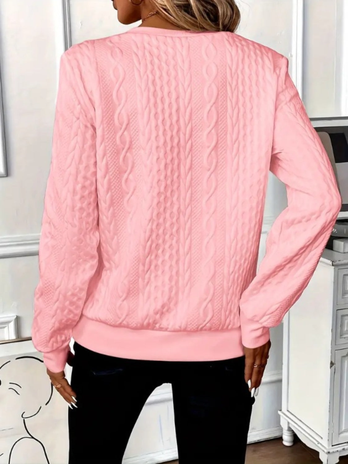 KRE Prime Women Texture Half Zip Long Sleeve Sweatshirt - KRE PRIME ®