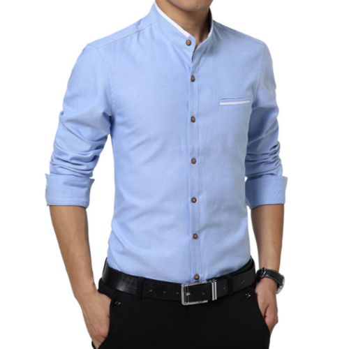 KRE PRIME Men Mandarin Collar Shirt - KRE Prime