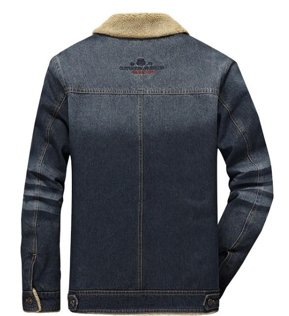 KRE PRIME Men Denim Jean Jacket in Black with Inner Faux Fur - KRE Prime