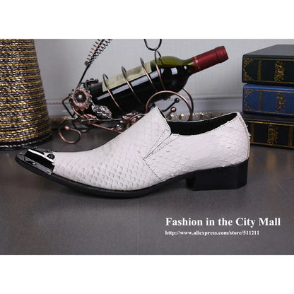 KRE PRIME Men Fashion Pointed Toe Man Shoes Designer Leather Dress Shoes for Man White Wedding/ Business Shoes Man, Big Sizes US6-12 - KRE Prime