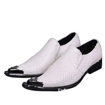 KRE PRIME Men Fashion Pointed Toe Man Shoes Designer Leather Dress Shoes for Man White Wedding/ Business Shoes Man, Big Sizes US6-12 - KRE Prime