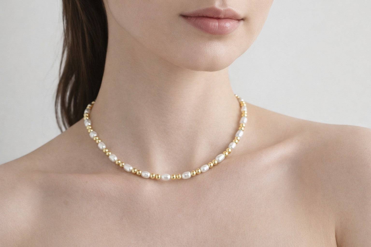 KRE PRIME Women Exquisite Natural Freshwater Pearl Necklace - KRE Prime