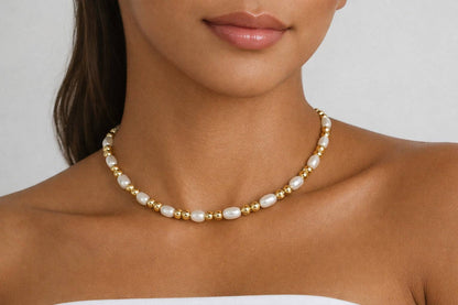 KRE PRIME Women Exquisite Natural Freshwater Pearl Necklace - KRE Prime