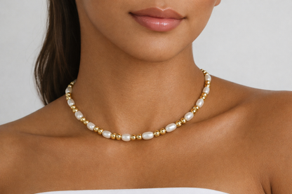 KRE PRIME Women Exquisite Natural Freshwater Pearl Necklace - KRE Prime