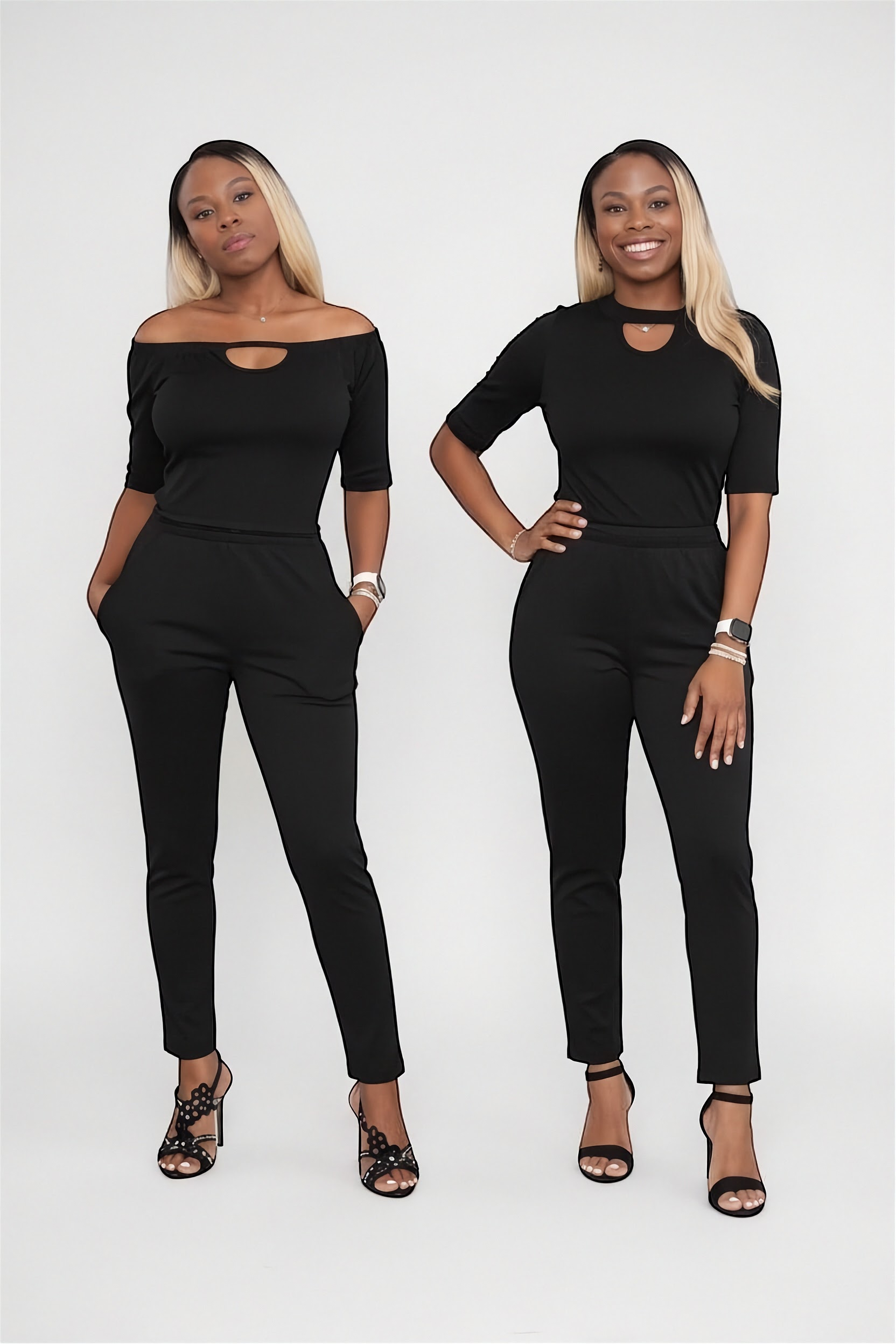 KRE Prime Women's Dual-Top Convertible Jumpsuit — full length view