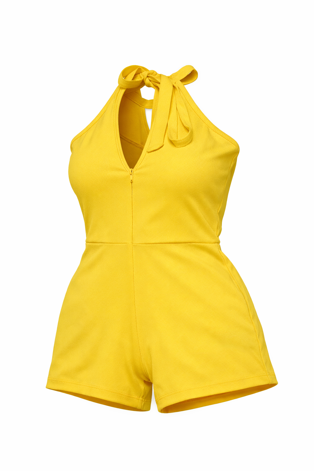 KRE Prime Teens Lady Cutout Grecian Polyester Neck Twisted Romper with Pockets - KRE Prime