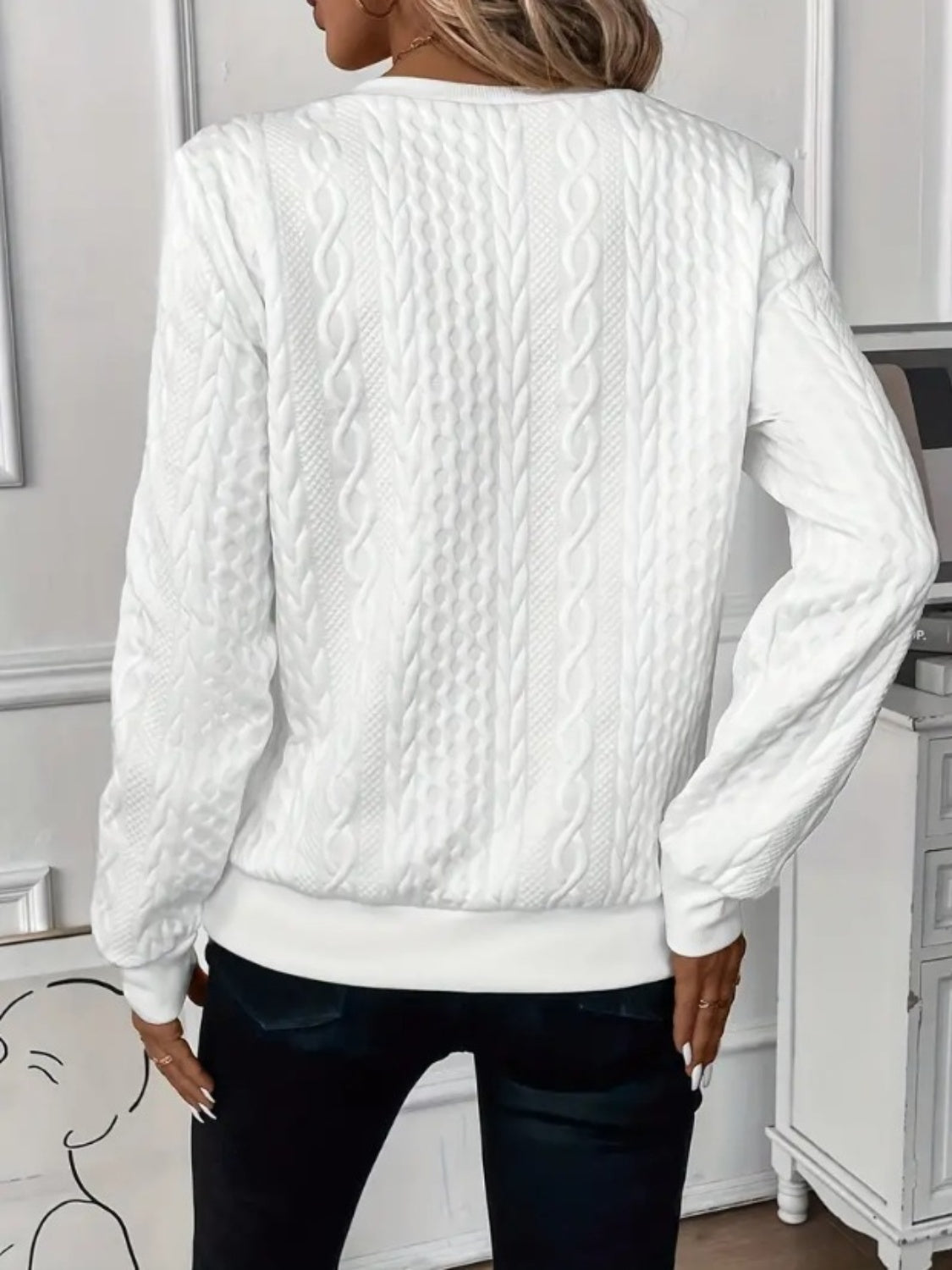 KRE Prime Women Texture Half Zip Long Sleeve Sweatshirt - KRE PRIME ®