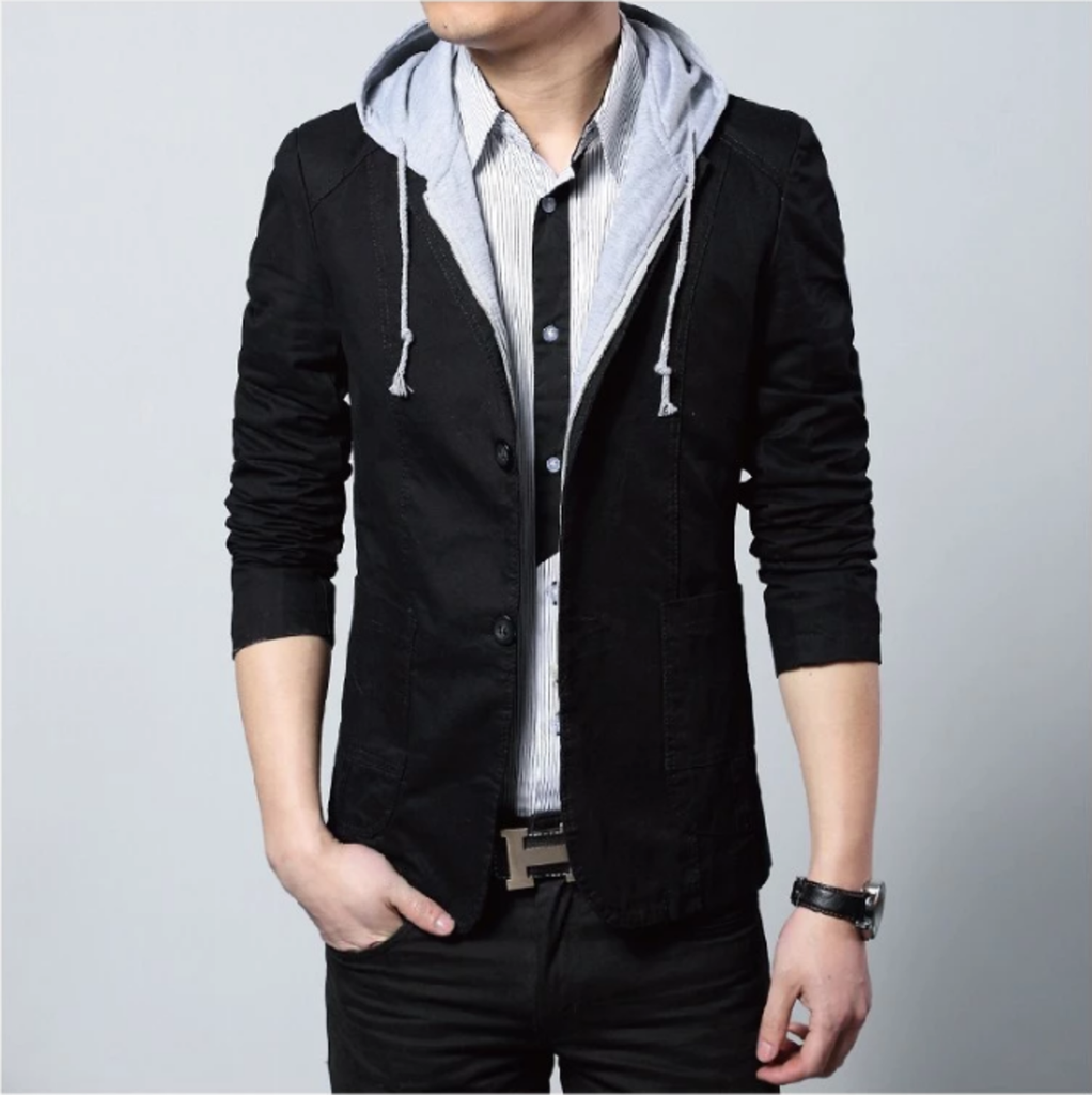 KRE PRIME Men's Street Style Hooded Blazer - KRE Prime