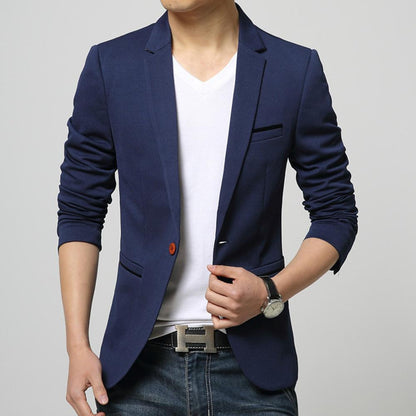 KRE PRIME Men One Button Slim Fit Blazer - KRE Prime