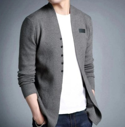 KRE PRIME Men Slim Fit Cardigan with Button Design - KRE Prime