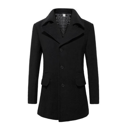 KRE Prime Men's Mid Length Wool Blend Coat - KRE Prime