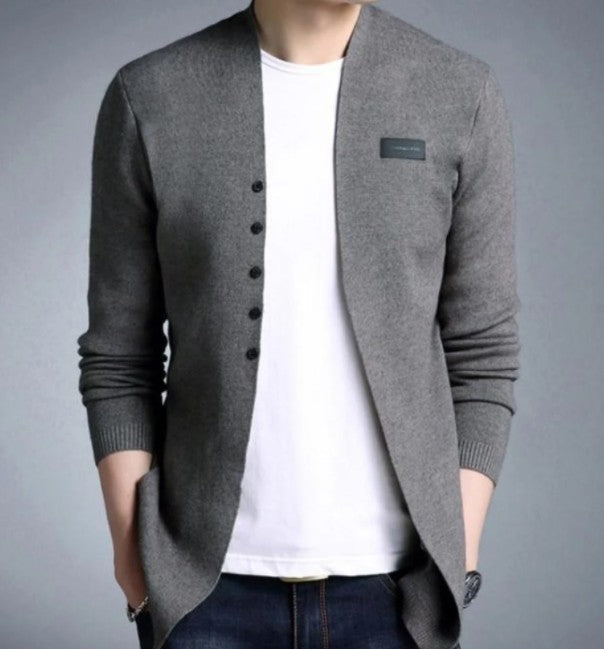 KRE PRIME Men Slim Fit Cardigan with Button Design - KRE Prime