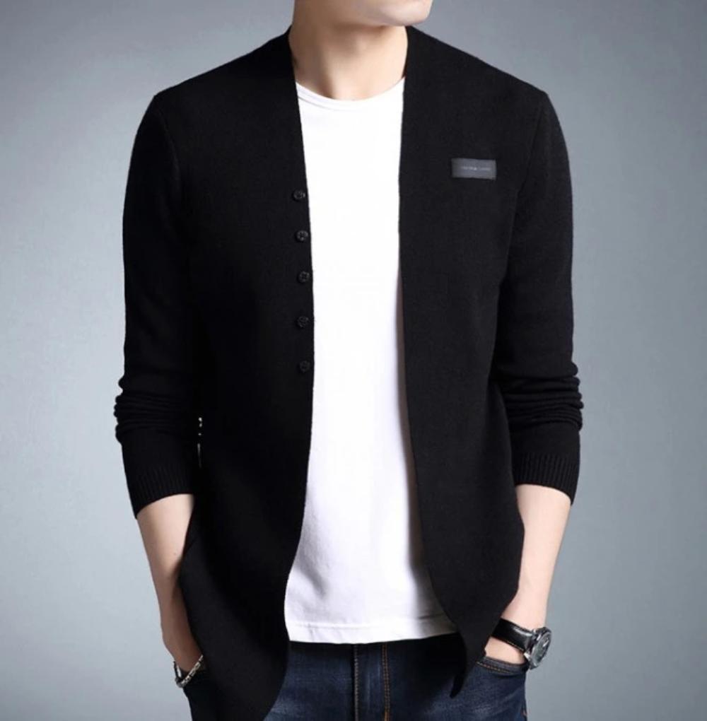 KRE PRIME Men Slim Fit Cardigan with Button Design - KRE Prime