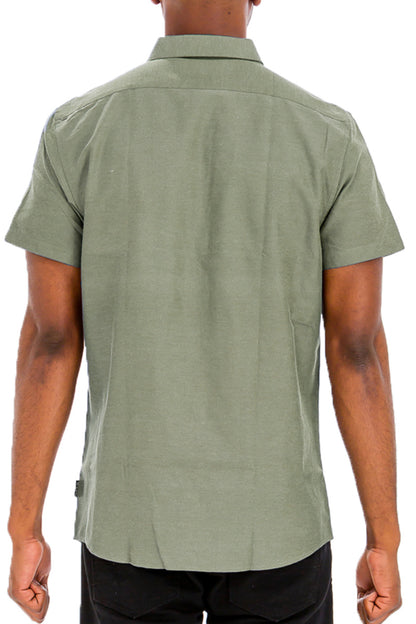 SIGNATURE SHORT SLEEVE BUTTON DOWN SHIRT - KRE Prime Deals