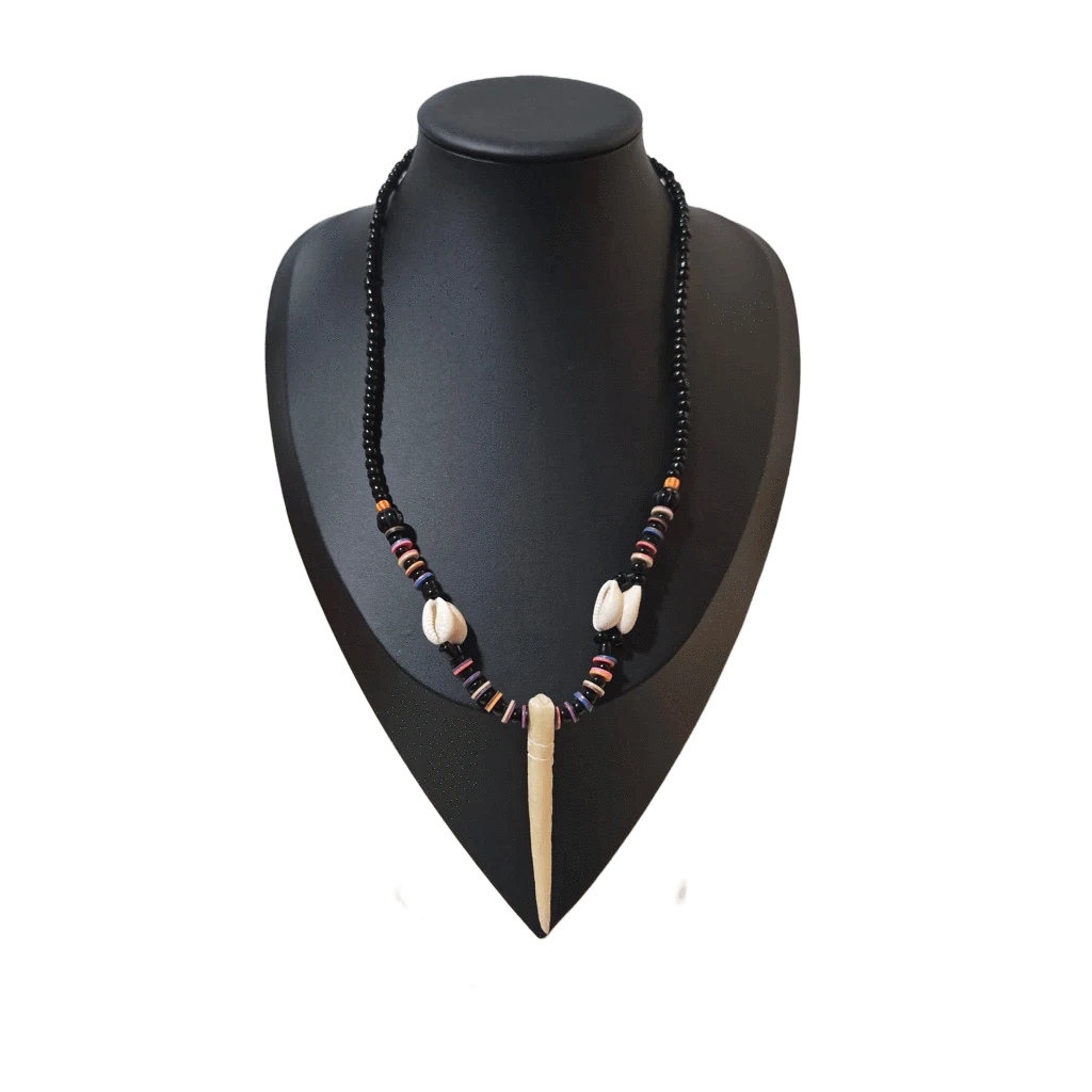 KRE Prime Unisex Handcrafted West African Authentic Bone and Shell Pendant - KRE PRIME ®