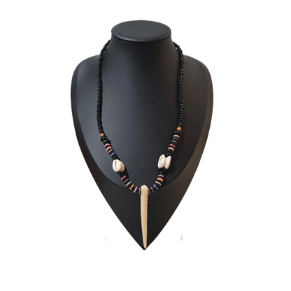 KRE Prime Unisex Handcrafted West African Authentic Bone and Shell Pendant - KRE PRIME ®