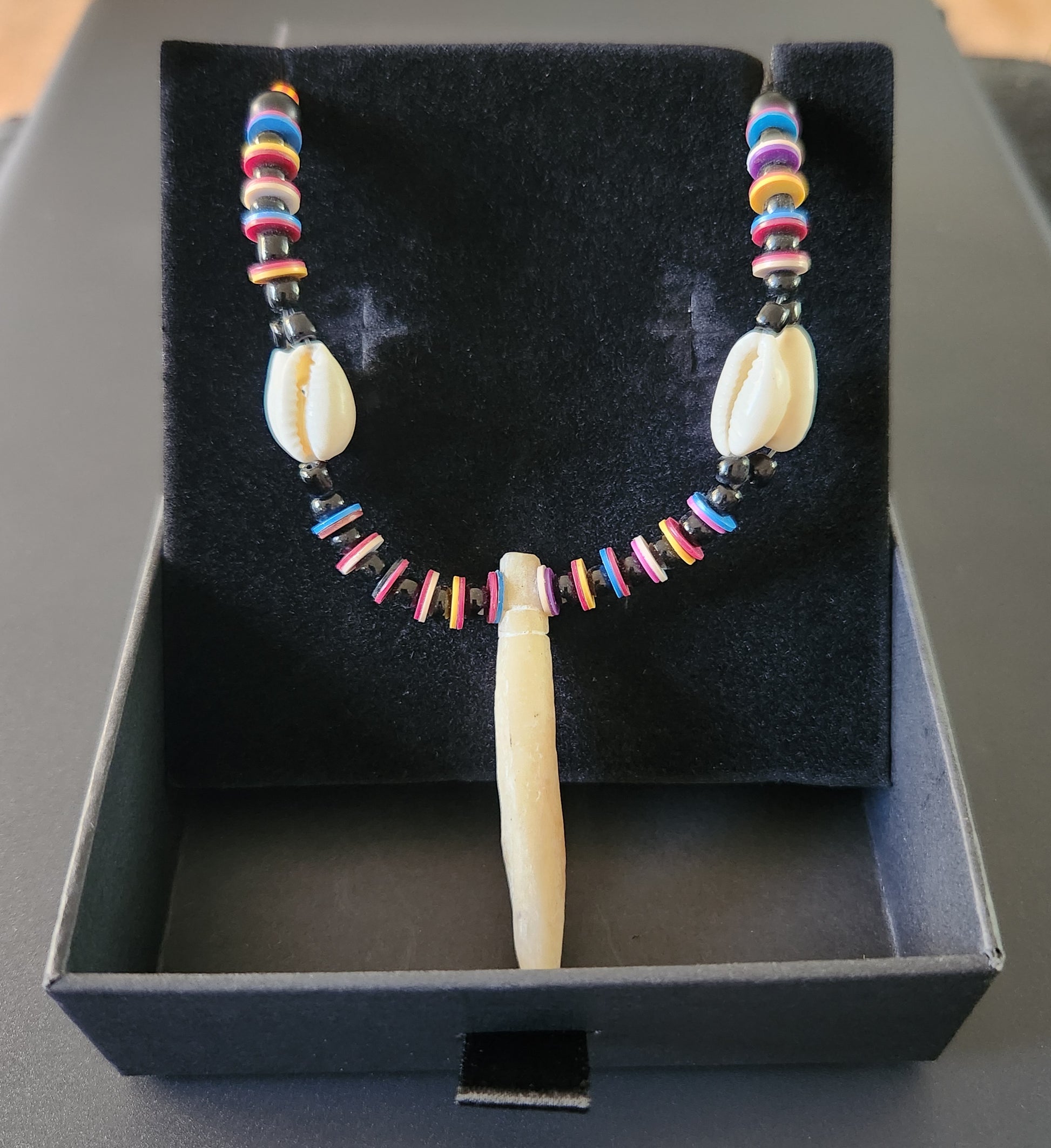 KRE Prime Unisex Handcrafted West African Authentic Bone and Shell Pendant - KRE PRIME ®