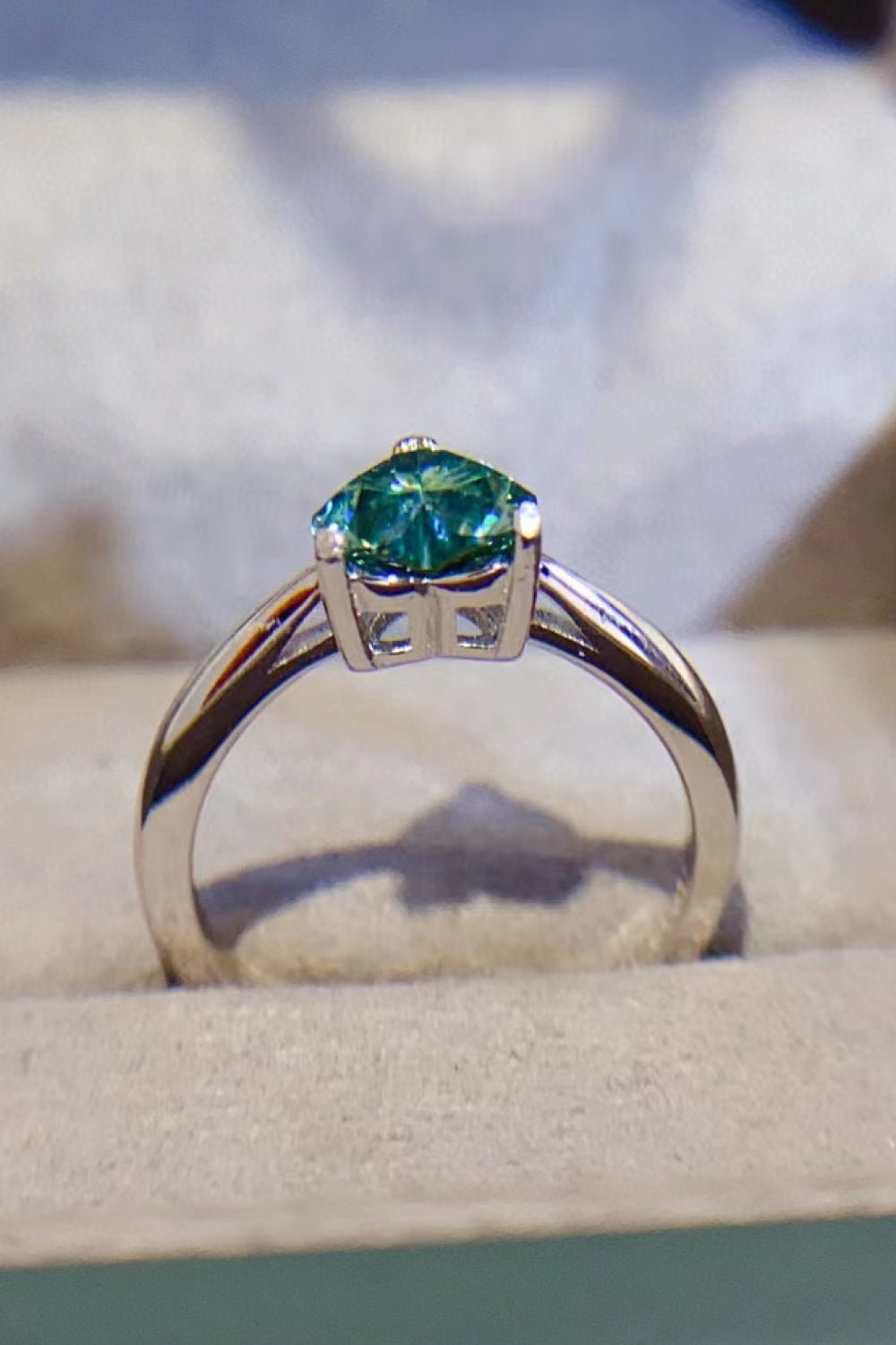 1 Carat Moissanite Heart 925 Sterling Silver Ring - KRE Prime Deals