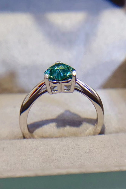 1 Carat Moissanite Heart 925 Sterling Silver Ring - KRE Prime Deals