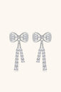 1.12 Carat Moissanite 925 Sterling Silver Bow Earrings - KRE Prime Deals