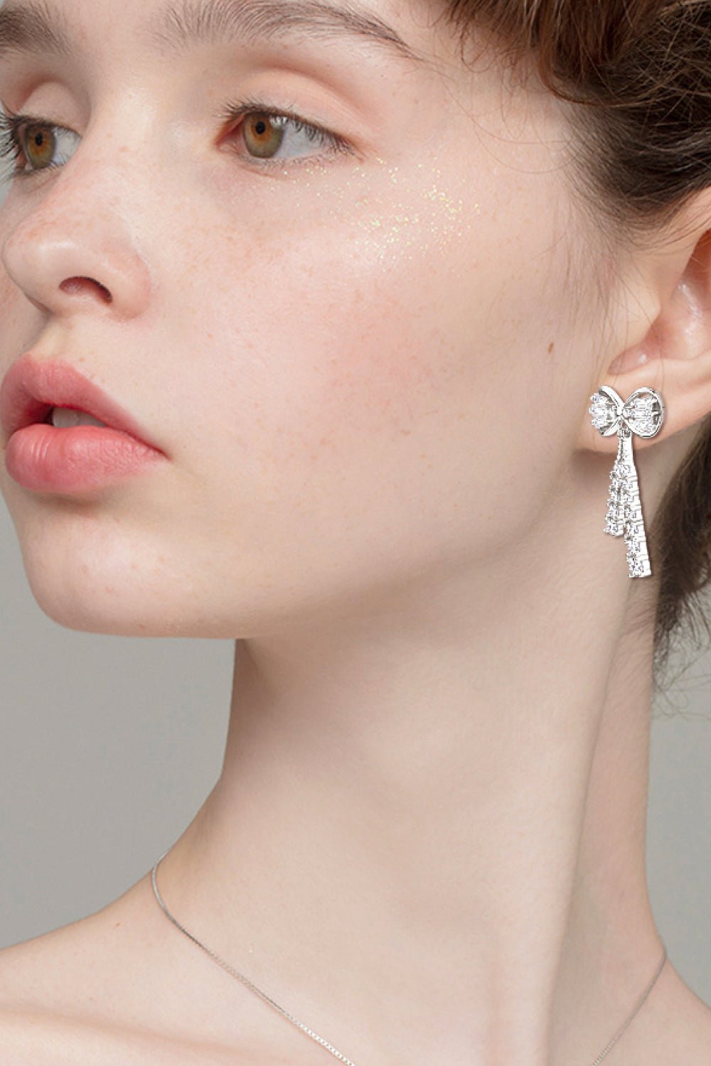 1.12 Carat Moissanite 925 Sterling Silver Bow Earrings - KRE Prime Deals