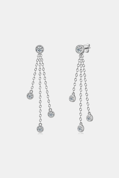 1.2 Carat Moissanite Layered Chain Earrings - KRE Prime Deals