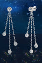 1.2 Carat Moissanite Layered Chain Earrings - KRE Prime Deals