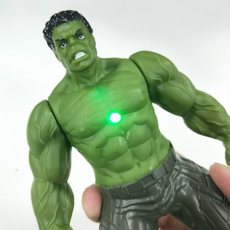 17Cm Marvel Spiderman Hulk Ironman Anime Action Figure Toy Gift Pvc Movable Joints Luminous Doll Collection Model Toys - KRE Prime Deals