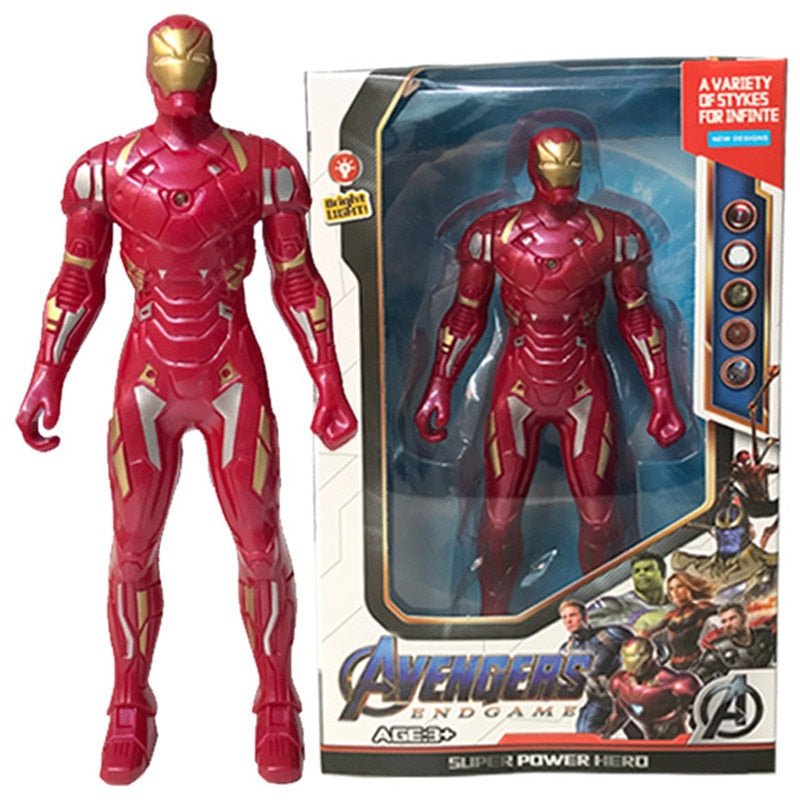 17Cm Marvel Spiderman Hulk Ironman Anime Action Figure Toy Gift Pvc Movable Joints Luminous Doll Collection Model Toys - KRE Prime Deals