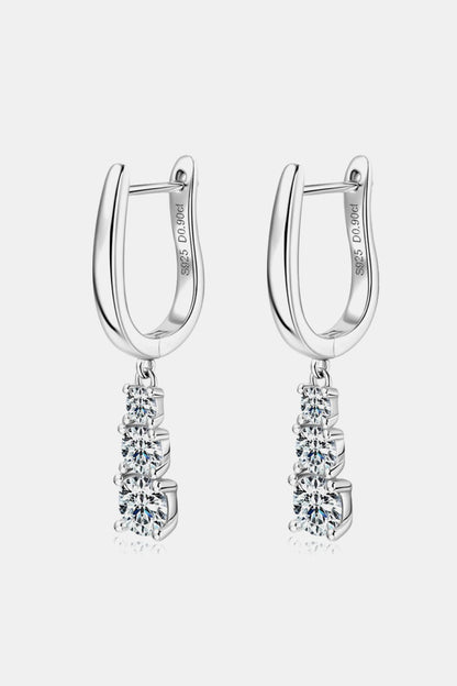 1.8 Carat Moissanite 925 Sterling Silver Drop Earrings - KRE Prime Deals
