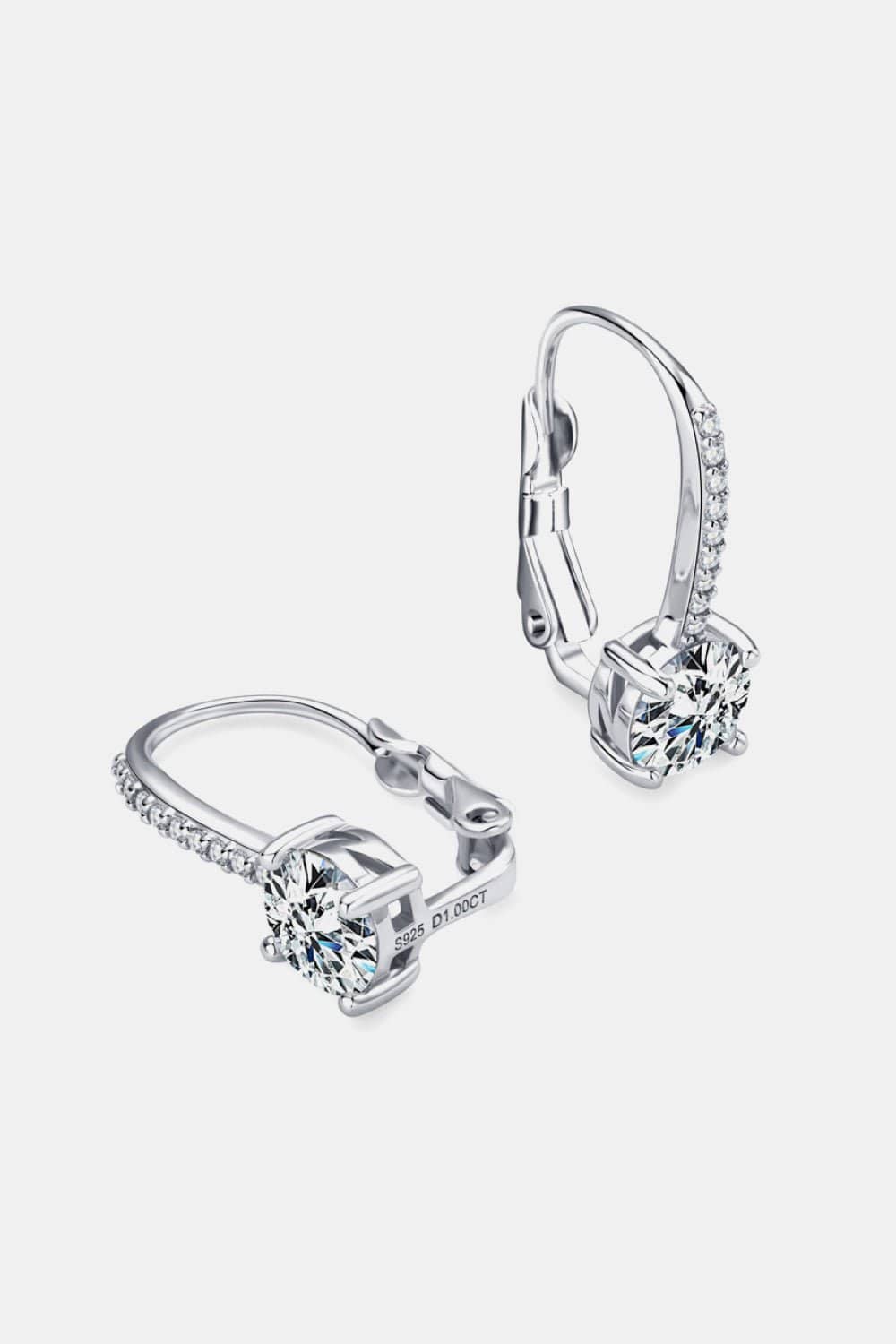 2 Carat Moissanite 925 Sterling Silver Earrings - KRE Prime Deals